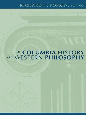 cover image of The Columbia History of Western Philosophy